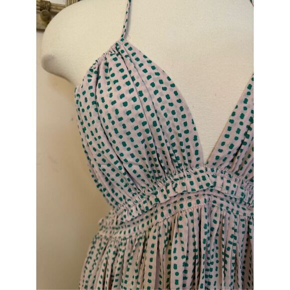 The Reset By Jane Pink Strappy Ruffle  Mini Dress S NEW - Picture 2 of 6